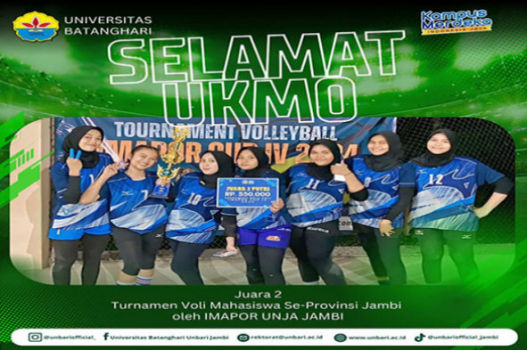 Bola Voli Mahasiswa Se-Provinsi Jambi (IMAPOR UNJA) Univ. Batanghari Juara II